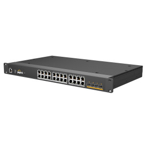 Peplink PLS-R-24-H2G-250W 28-Port Rugged Switch, 250W Power Budget, 16x 1GbE 802.3at PoE+ RJ45 Ports, 8x 2.5GbE 802.3at PoE+ RJ45 Ports, 4x 10GbE SFP+ Ports 